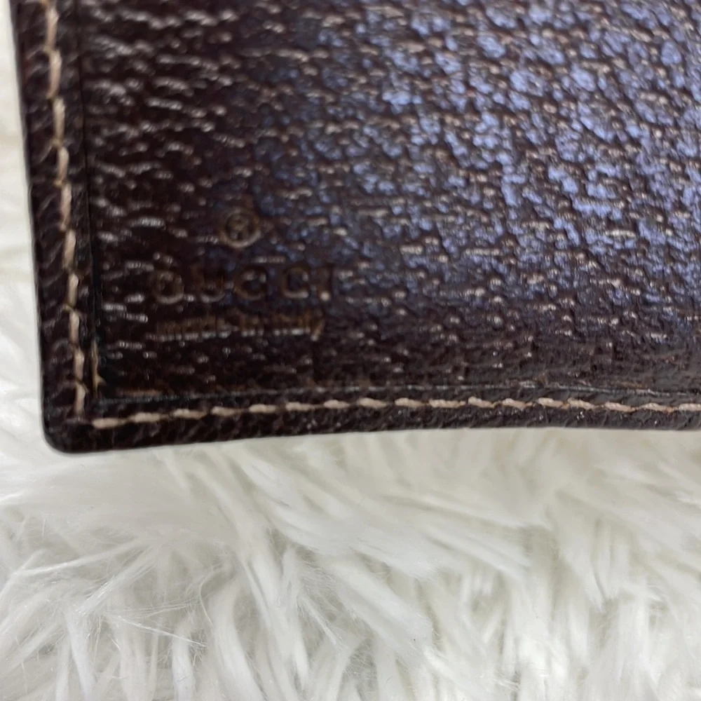 GUCCI BIFOLD MONOGRAM WEBLINE GG WALLET VGC - Picture 11 of 14